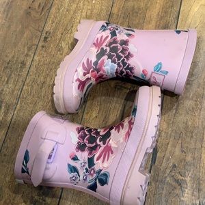Toddler girls rain boots size 9 purple floral